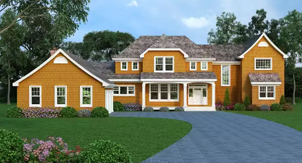 image of 2 story craftsman house plan 5569